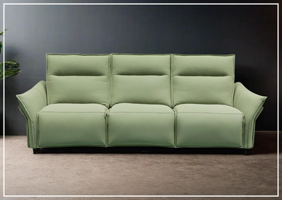 Vittoria 3-Seater Leather Power Reclining Sofa in Bold Green by Gio Italia - Jennihome