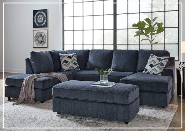 Gio Italia Albair Place U-Shape 2-Piece Sectional in Cobalt-Jennihome