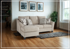 Gio Italia Albany L-Shape Fabric Sofa Chaise With Decorative Pillows-Jennihome