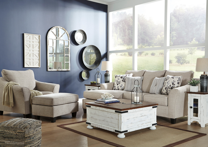 Gio Italia Albany L-Shape Fabric Sofa Chaise With Decorative Pillows-Jennihome
