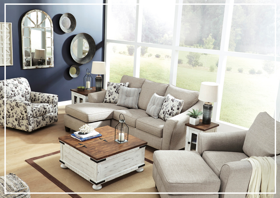 Gio Italia Albany L-Shape Fabric Sofa Chaise With Decorative Pillows-Jennihome