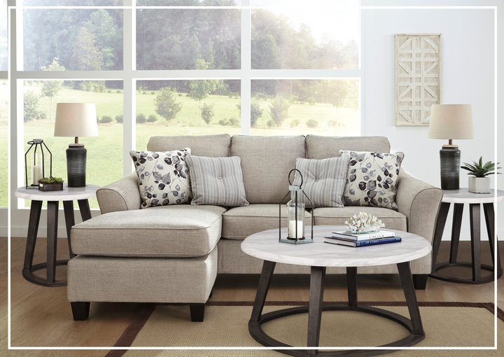 Gio Italia Albany L-Shape Fabric Sofa Chaise With Decorative Pillows-Jennihome