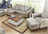 Gio Italia Albany L-Shape Fabric Sofa Chaise With Decorative Pillows-Jennihome