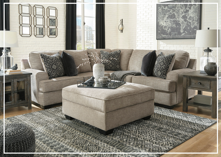 Gio Italia Bavarian Fabric Sectional With Soft Pillow In Stone-Jennihome