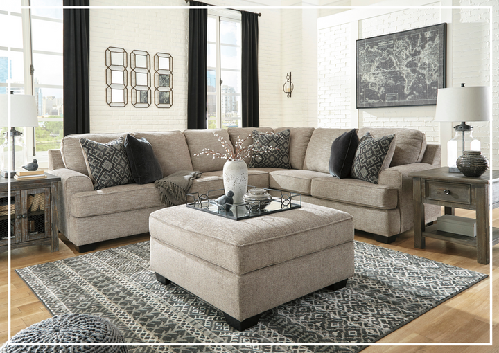 Gio Italia Bavarian Fabric Sectional With Soft Pillow In Stone-Jennihome