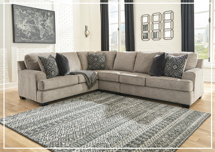 Gio Italia Bavarian Fabric Sectional With Soft Pillow In Stone-Jennihome