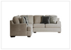 Gio Italia Bavarian Fabric Sectional With Soft Pillow In Stone