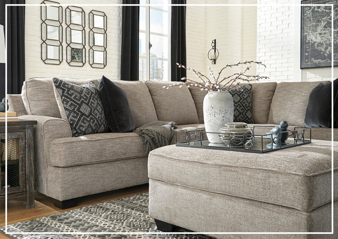 Gio Italia Bavarian Fabric Sectional With Soft Pillow In Stone-Jennihome