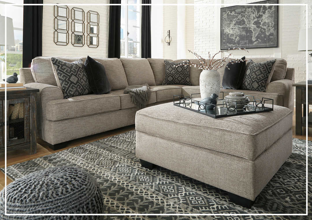 Gio Italia Bavarian Fabric Sectional With Soft Pillow In Stone-Jennihome