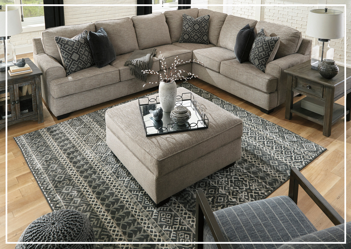 Gio Italia Bavarian Fabric Sectional With Soft Pillow In Stone-Jennihome