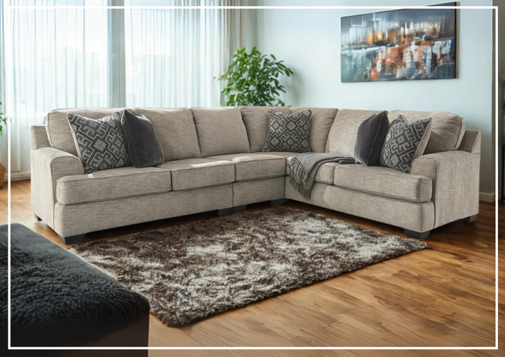 Gio Italia Bavarian Fabric Sectional With Soft Pillow In Stone-Jennihome