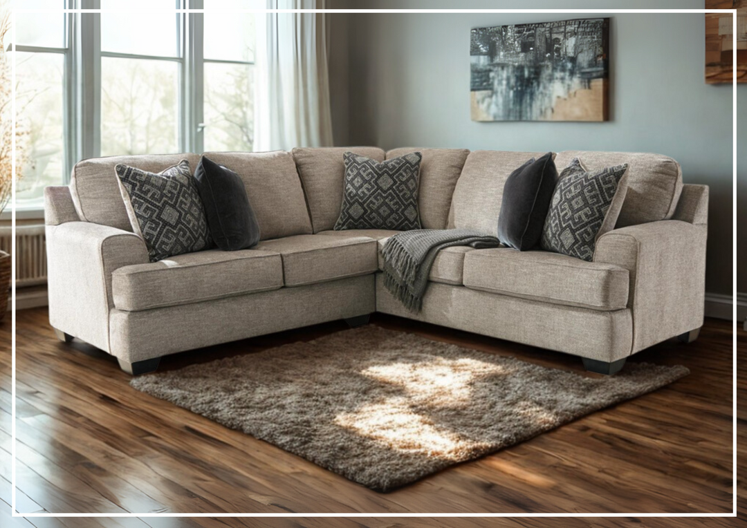 Gio Italia Bavarian Fabric Sectional With Soft Pillow In Stone-Jennihome
