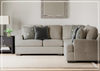 Gio Italia Bavarian Fabric Sectional With Soft Pillow In Stone
