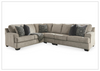 Gio Italia Bavarian Fabric Sectional With Soft Pillow In Stone-Jennihome