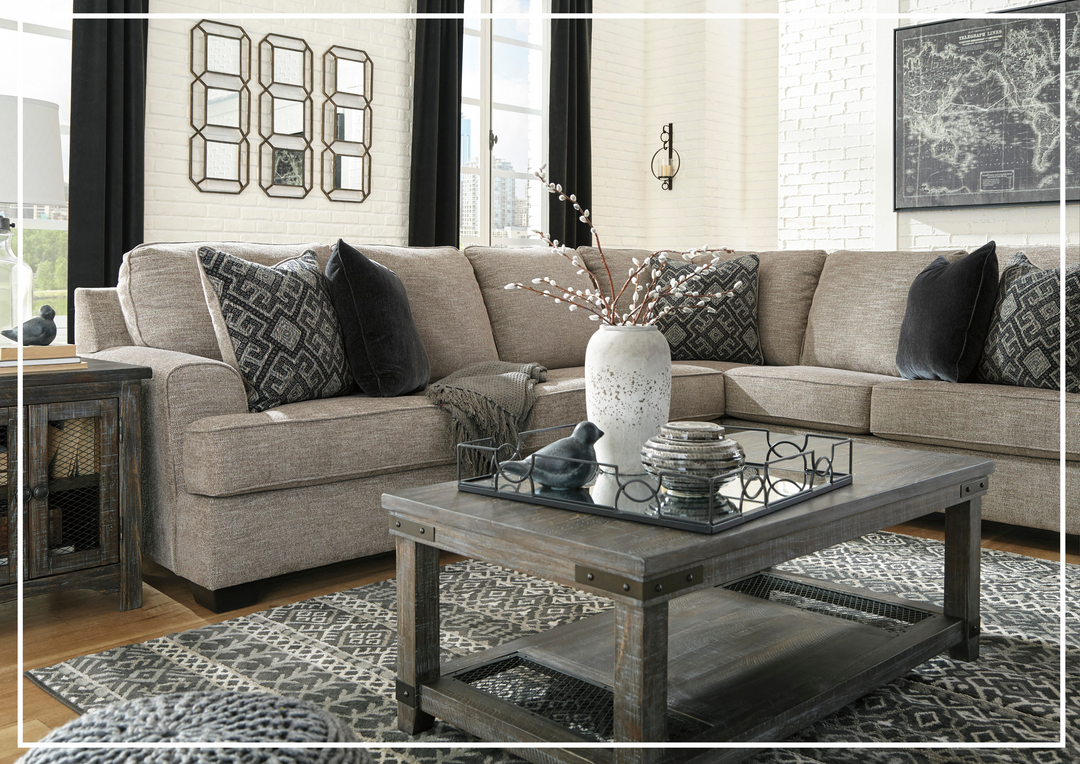 Gio Italia Bavarian Fabric Sectional With Soft Pillow In Stone-Jennihome
