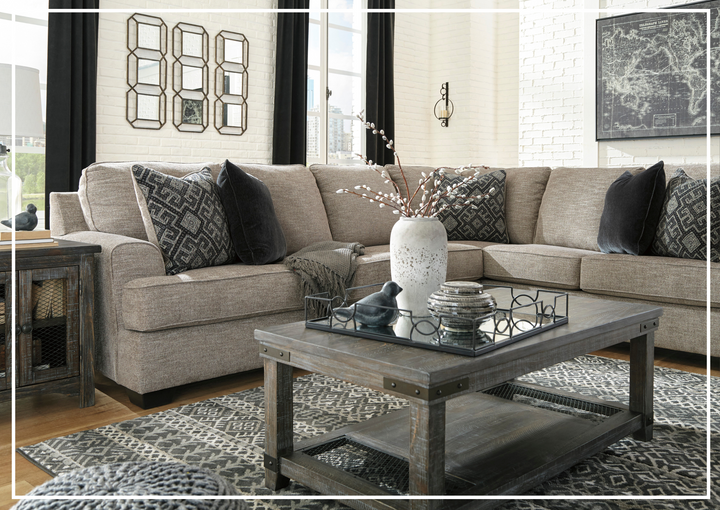 Gio Italia Bavarian Fabric Sectional With Soft Pillow In Stone-Jennihome