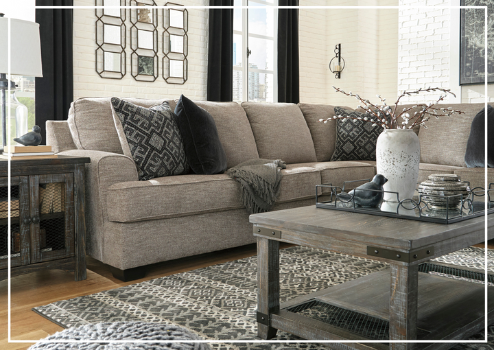 Gio Italia Bavarian Fabric Sectional With Soft Pillow In Stone-Jennihome