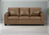 Gio Italia Bella 3-Seater Leather Sofa in caramel brown
