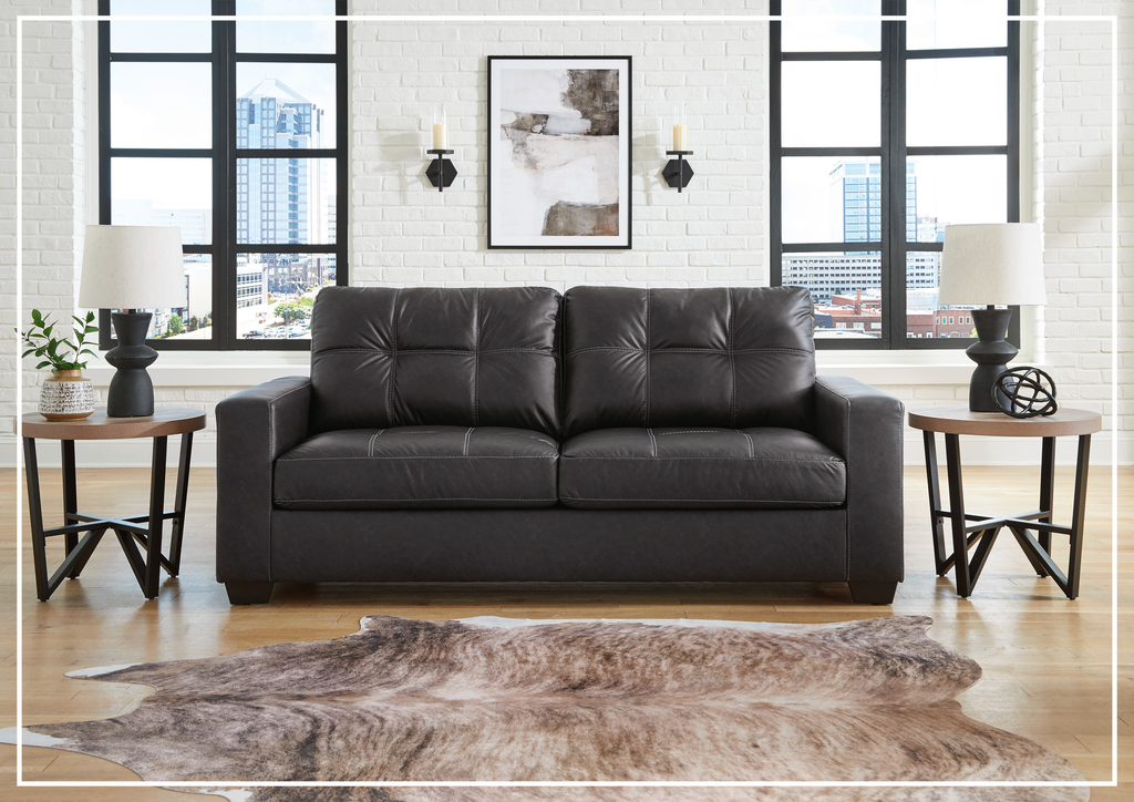 Gio Italia Bellagio Leather Sofa With Track Arms