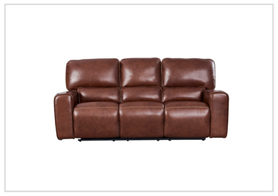 Gio Italia Bennett Power Leather Brown 3 Seater Sofa-Jennihome