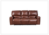 Gio Italia Bennett Power Leather Brown 3 Seater Sofa-Jennihome