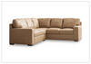 Gio Italia Brandon Leather 2-Piece Sectional in Toffee
