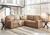 Gio Italia Brandon Leather 2-Piece Sectional in Toffee