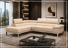 Gio Italia Brixton Leather Sectional Sofa With Chaise