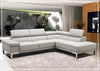 Gio Italia Brixton Leather Sectional Sofa With Chaise