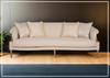 Klaussner Clarkson Three-Seater Sofa with Long Cushions and Rolled Arms