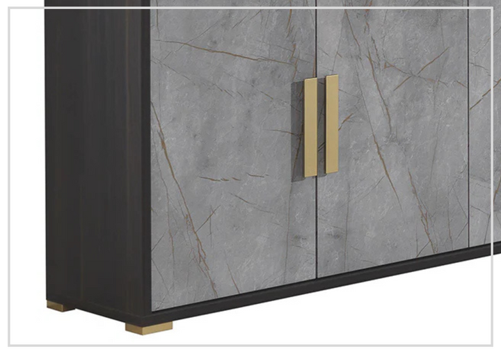 Gio Italia Copenhagen 4-Drawer Wooden Buffet in Gray