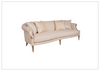 Klaussner Clarkson Three-Seater Sofa with Long Cushions and Rolled Arms