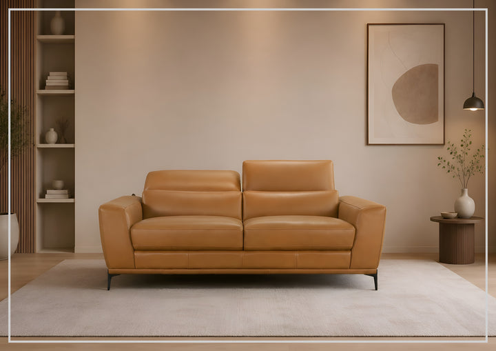 Gio Italia Florence Modern Clay Leather Sofa with Metal Legs-Jenni Home