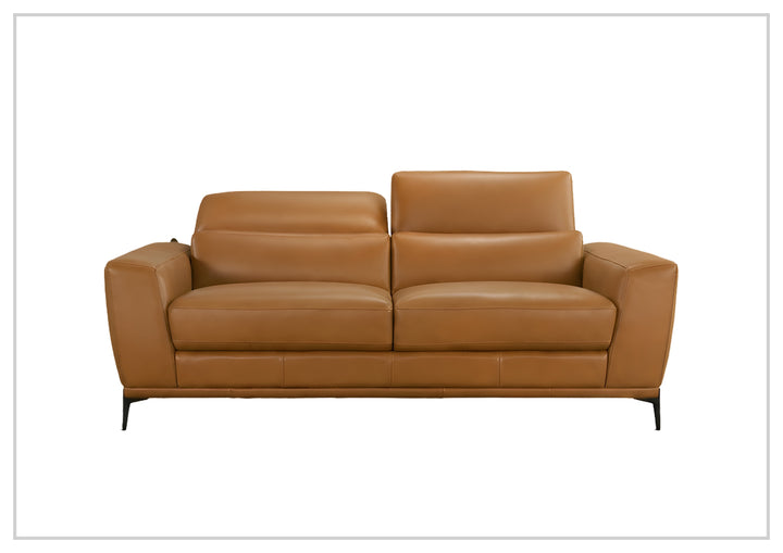 Gio Italia Florence Modern Clay Leather Sofa with Metal Legs-Jenni Home