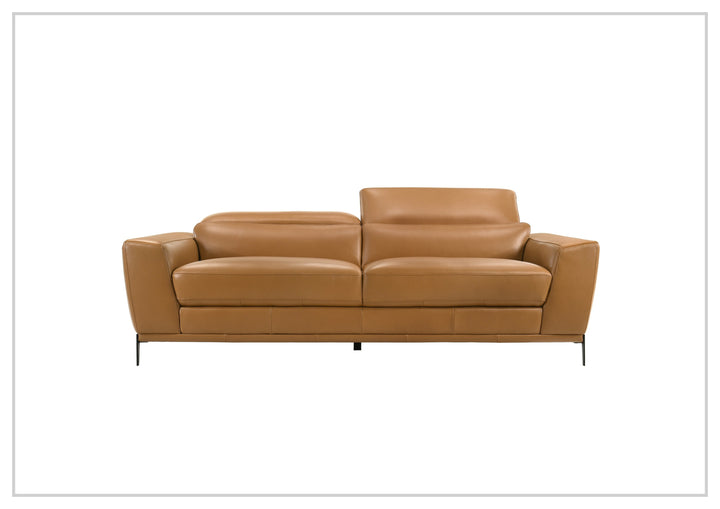 Gio Italia Florence Modern Clay Leather Sofa with Metal Legs-Jenni Home
