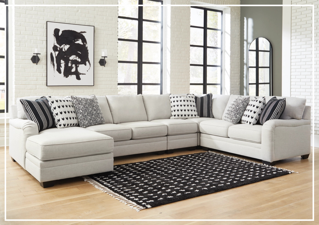 Gio Italia Hawthorne Gray Modular Sectional with Chaise-Jennihome