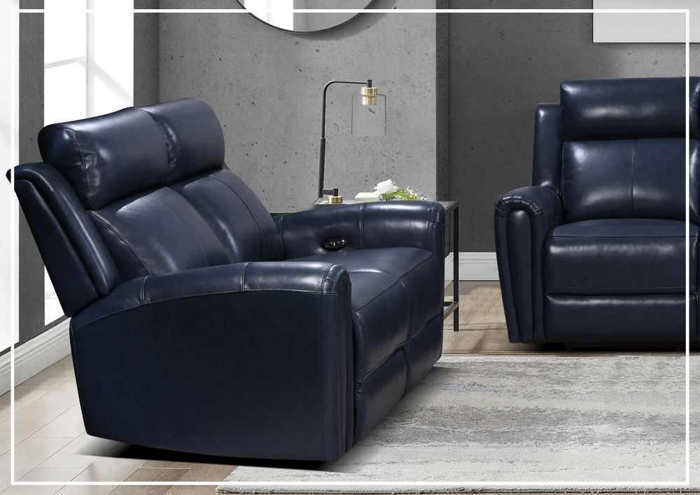 Gio Italia Jaspero Power Reclining Leather 2-Seater Sofa  in three colors