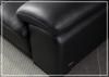 Gio Italia L-Shape Black Leather Sectional Sofa