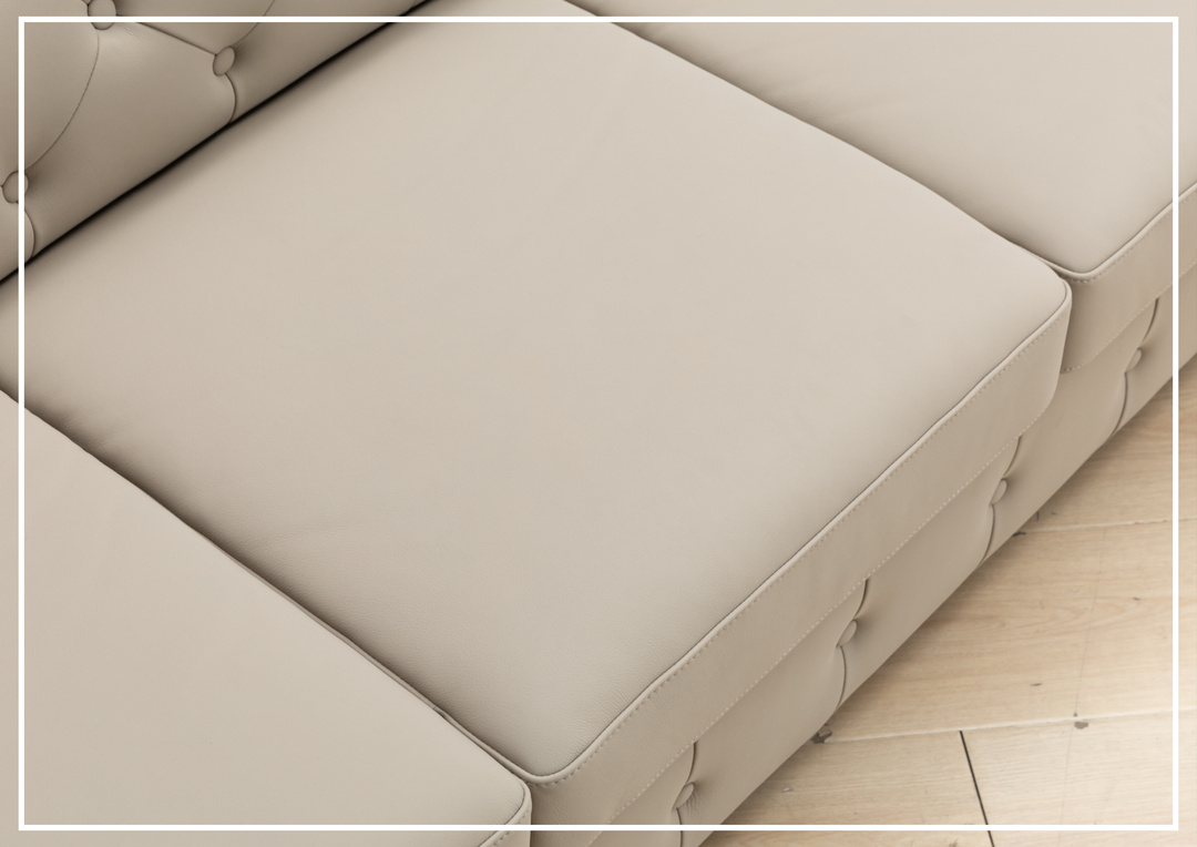 Callas Queen Sleeper Sofa | Gray Leather | Button Tufts | Digio Leather