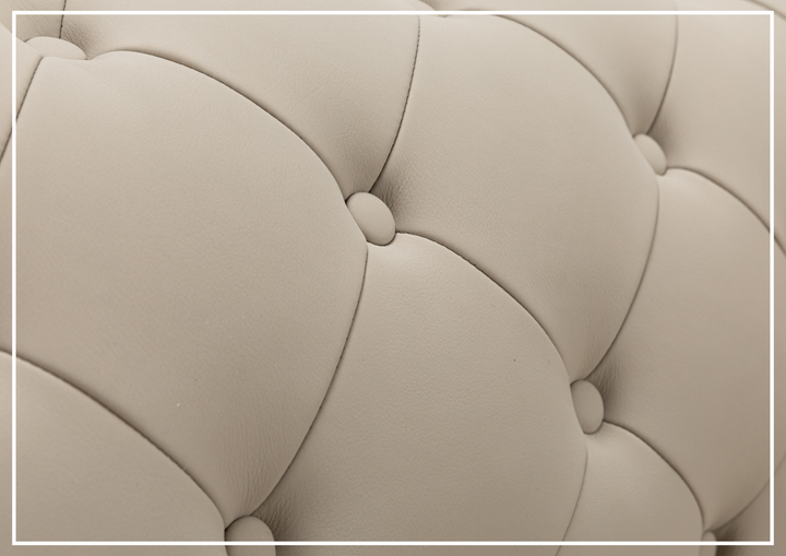 Callas Queen Sleeper Sofa | Gray Leather | Button Tufts | Digio Leather