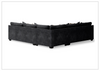 Gio Italia Lunarett Charcoal Fabric Sectional Sofa with Reversible Cushions