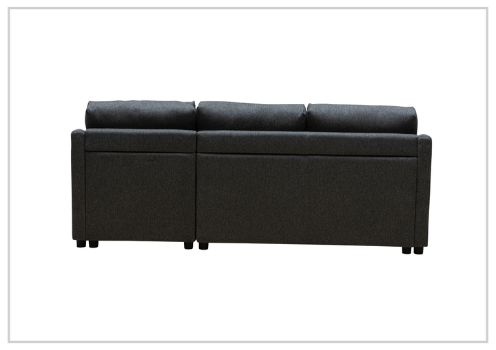 Merax Full Sleeper Sectional Sofa | Leather and Fabric | Reversible Chaise | Gio Italia
