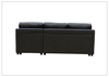 Merax Full Sleeper Sectional Sofa | Leather and Fabric | Reversible Chaise | Gio Italia