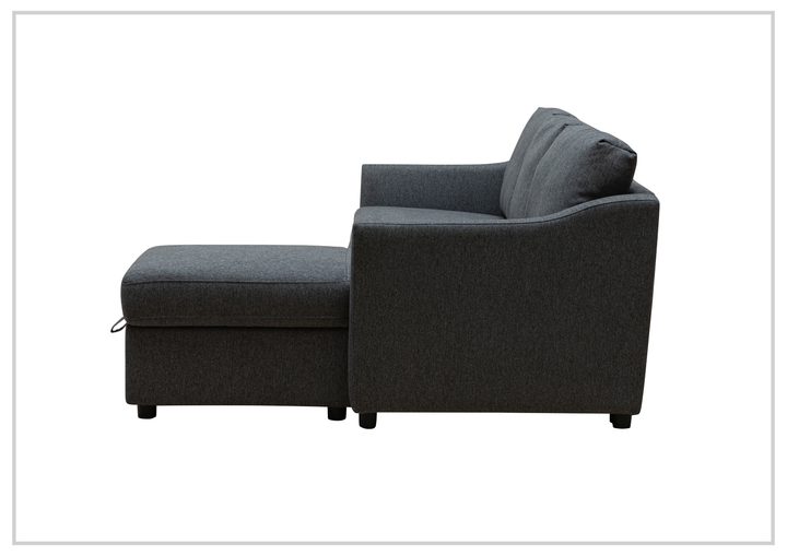 Merax Full Sleeper Sectional Sofa | Leather and Fabric | Reversible Chaise | Gio Italia