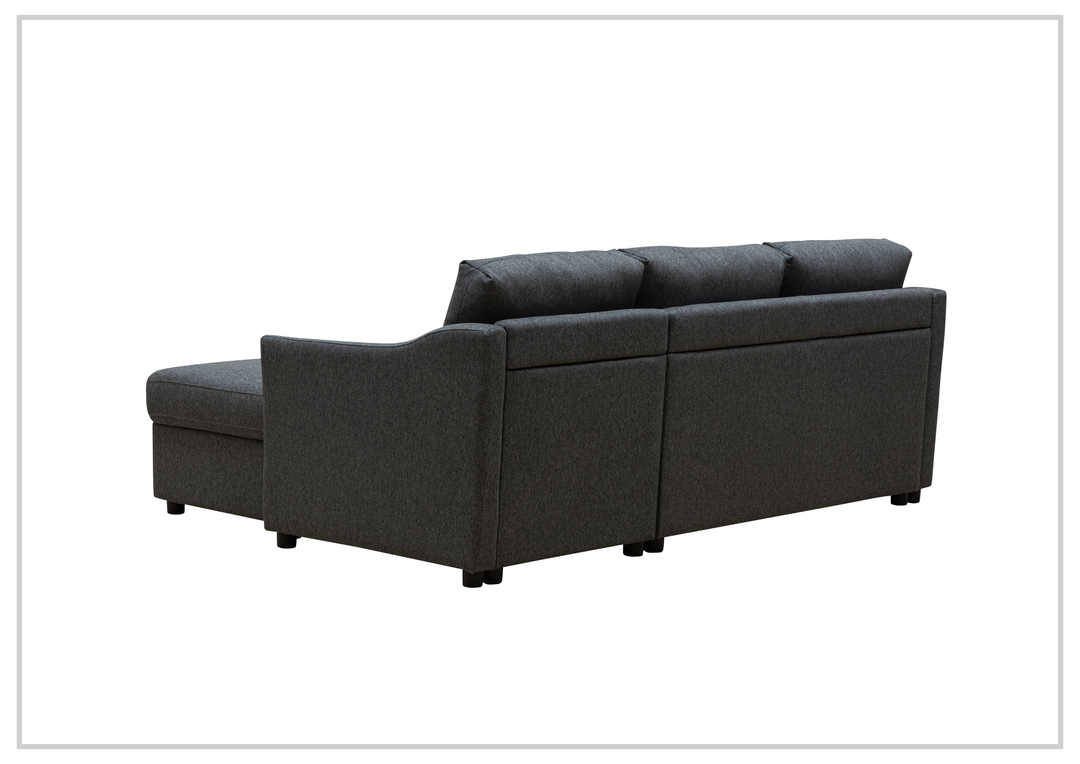 Merax Full Sleeper Sectional Sofa | Leather and Fabric | Reversible Chaise | Gio Italia