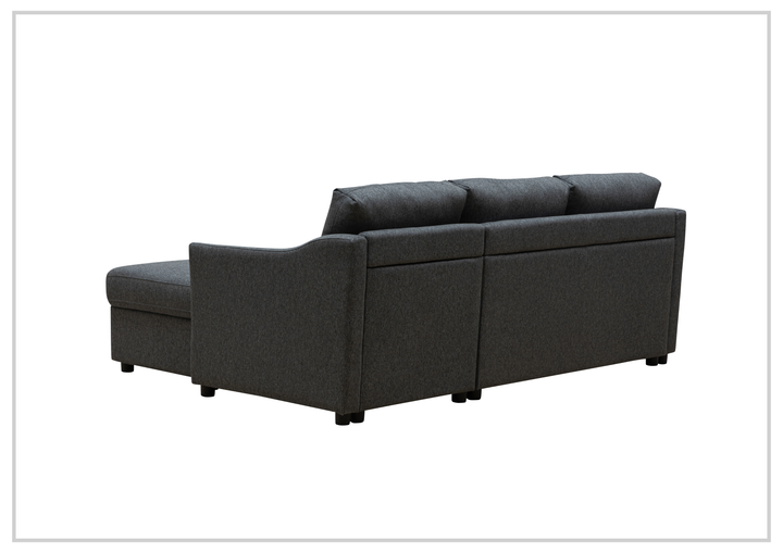Merax Full Sleeper Sectional Sofa | Leather and Fabric | Reversible Chaise | Gio Italia
