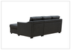 Merax Full Sleeper Sectional Sofa | Leather and Fabric | Reversible Chaise | Gio Italia