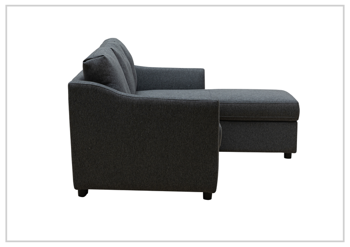 Merax Full Sleeper Sectional Sofa | Leather and Fabric | Reversible Chaise | Gio Italia