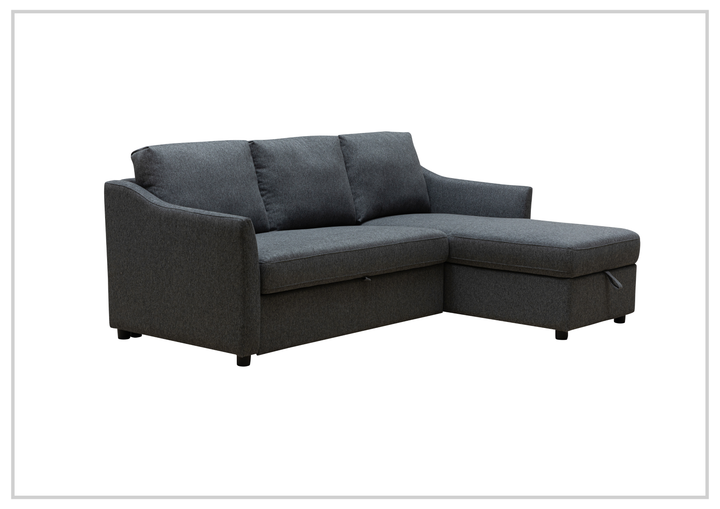 Merax Full Sleeper Sectional Sofa | Leather and Fabric | Reversible Chaise | Gio Italia