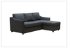 Merax Full Sleeper Sectional Sofa | Leather and Fabric | Reversible Chaise | Gio Italia